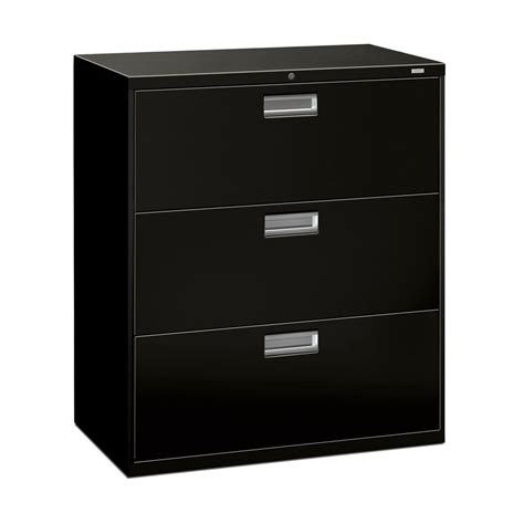 Hon Brigade 3 Drawer Filing Cabinet 600 Series Lateral Legal Or Letter File Cabinet Black