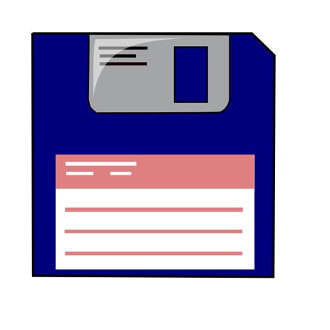 Labelled blue floppy disk vector clip art | Free SVG