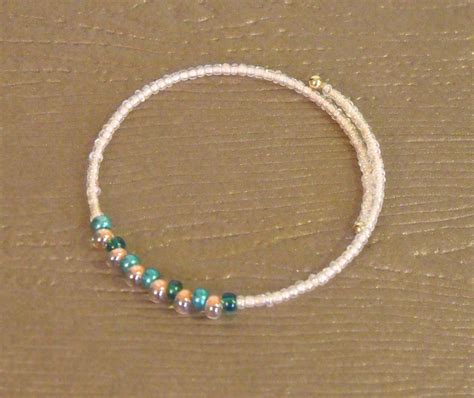 Bracelet Memory Wire Small Bead Bracelet Czech Seed Etsy Beaded Bracelets Memory Wire