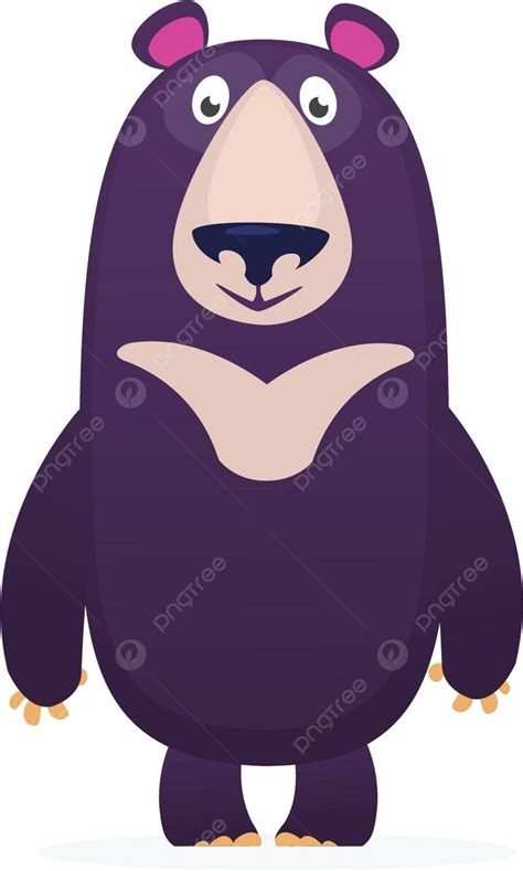 Joyful Cartoon Brown Bear An Isolated Vector Clip Art Illustration