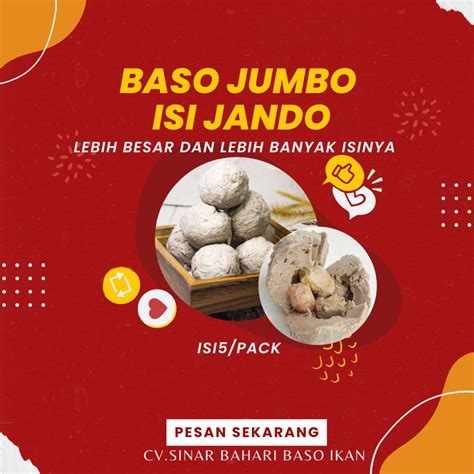 Jual Baso Ikan Sinar Bahari Jumbo Isi Jando Shopee Indonesia