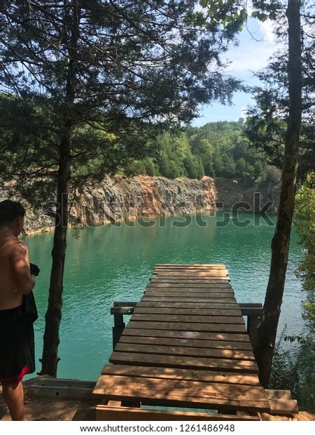 Blue Hole Cliff Jumping Stock Photo 1261486948 | Shutterstock