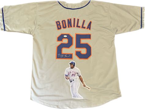 Bobby Bonilla Signed Career Highlight Stat Jersey Jsa New York Mets