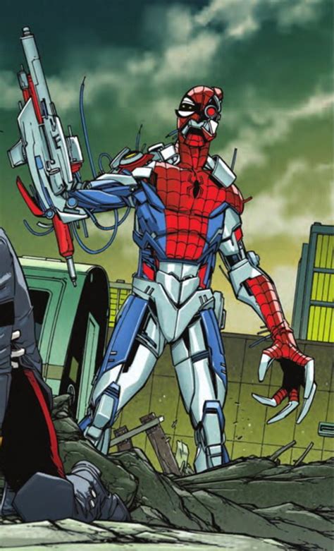 Cyborg Spiderman Spiderman Marvel Comic Universe Amazing Spiderman