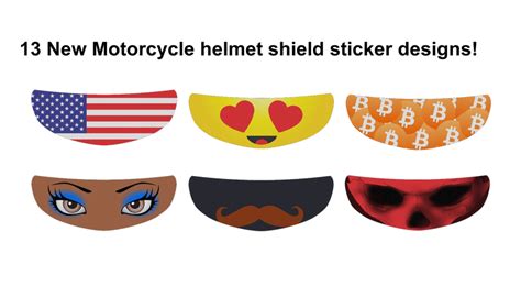 New Addition - More motorcycle helmet shield stickers.