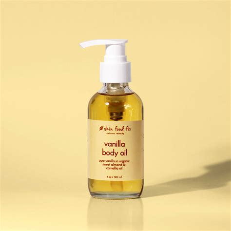 Natural Vanilla Body Oil Organic Camellia Rose Sweet Almond Oil