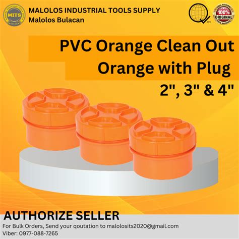 Original Pvc Clean Out Orange With Plug Fixtures And