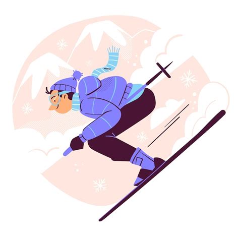 Illustration Du Concept De Ski Vecteur Gratuite