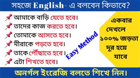 অনরগল ইরজ বলত শখ নন Spoken English Class for Beginners