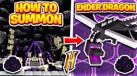 Hypixel Skyblock How To Summon The Ender Dragon Ender Boss The End Youtube