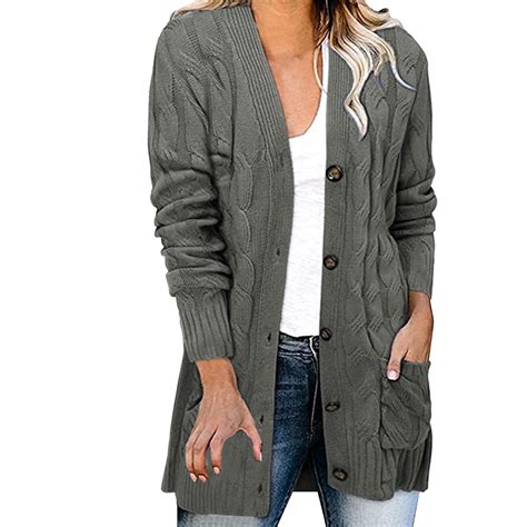 Womens Button Up Cardigan Sweaters Plus Size Cardigans For Women 3x