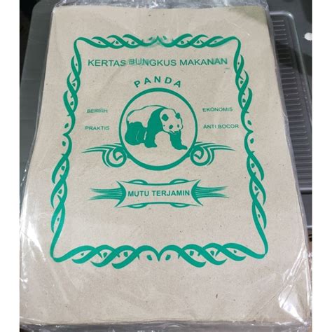 Jual Kertas Nasi Bungkus Coklat Cap Panda isi 50pcs | Shopee Indonesia