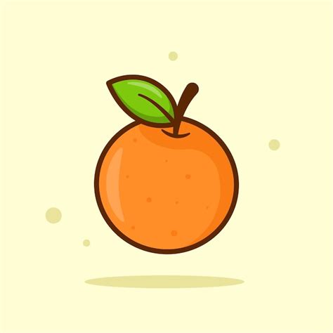 Premium Vector Orange Fruit Cartoon Vector Illustration