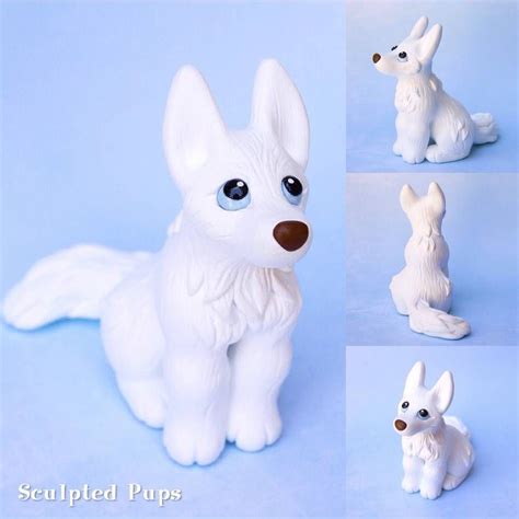 Keira The White Husky Commission By SculptedPups On DeviantArt Clay