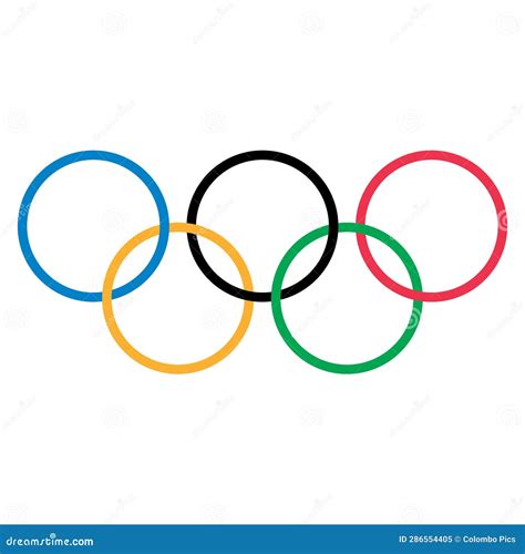 Colorful Olympic Logo with Olympic Rings Editorial Image - Illustration ...