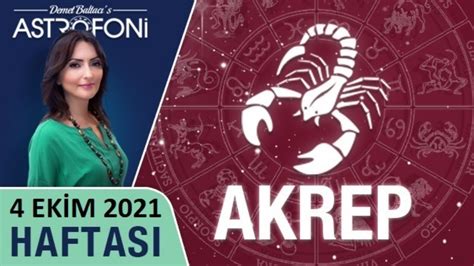 Akrep Burcu Haftalık Burç Yorumları 4 Ekim 2021 astroloji YouTube