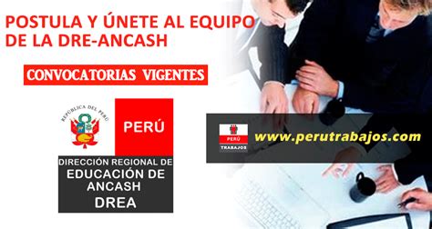 Necesitas Empleo DIRECCION DE EDUCACION DRE ANCASH Requiere Nuevo