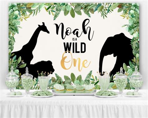 Safari Backdrop Jungle Backdrop Safari Party Wild One Etsy