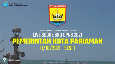 Live Score Skd Cpns Pemerintah Kota Pariaman Oktober Sesi