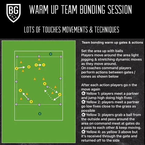 Warm Up Team Bonding Session Bill Gill Football Coaching