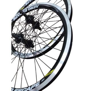 Par Rodas Aro 20 Bicicleta Vzan Aero Aluminio Mtb V Brake Preto