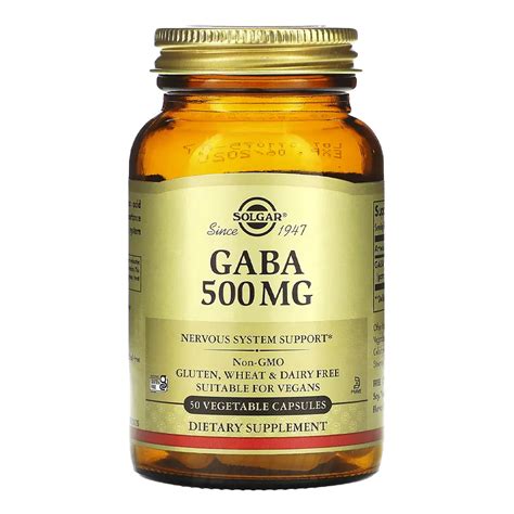 Solgar GABA 500 Mg 50 Vegetable Capsules