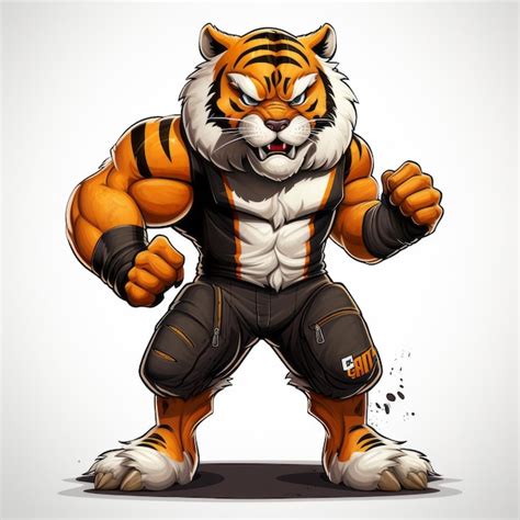 Premium AI Image | The Fierce Bengal A Muscular Mascot for the Cincinnati Bengals Football Team