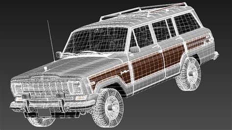 Jeep Wagoneer Woody 1980 3d Model 129 3ds Fbx Lwo Max Obj C4d