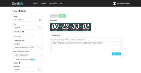 Add Countdown Timers In Klaviyo Sendtric
