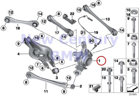 Bmw Genuine Rear Axle Supportwheel Suspension Rear Left Wheel Carrier