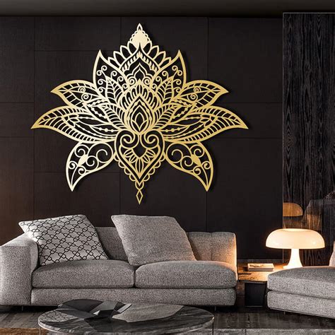 Amazon UGJSH Metal Wall Decor Lotus Flower Metal Wall Art Metal