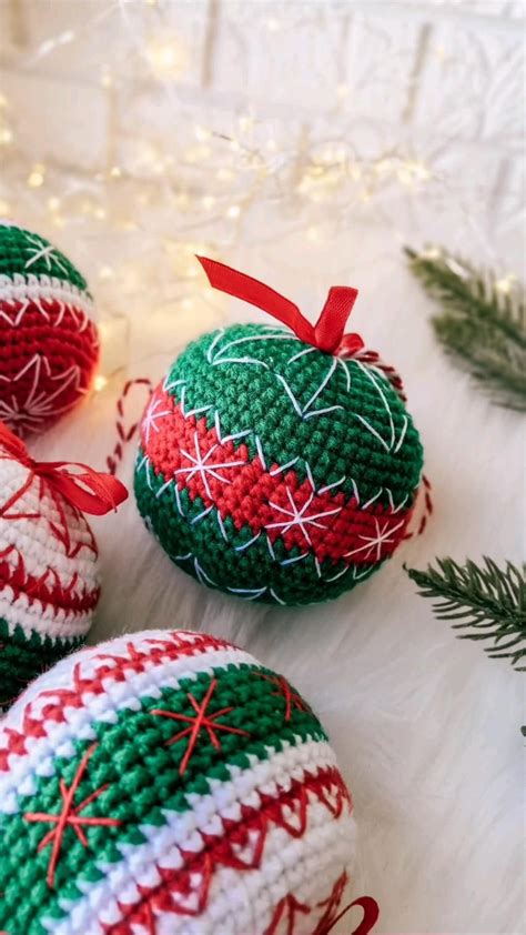 Christmas ornaments crochet pattern – Artofit