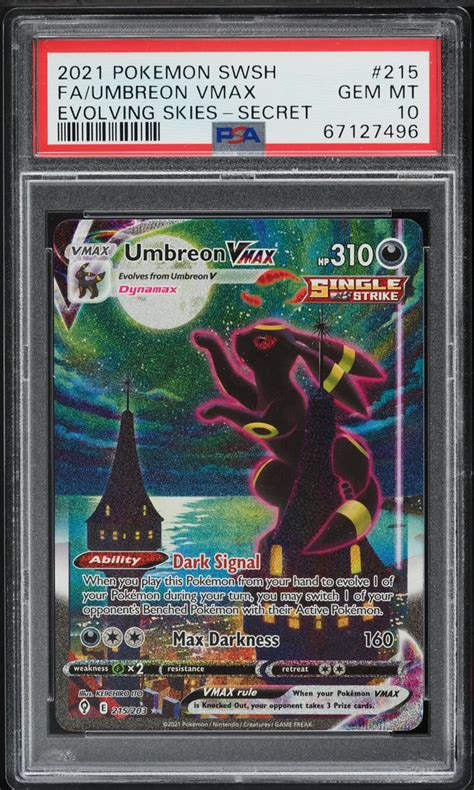 Pokemon Sword Shield Evolving Skies Alt Art Umbreon Vmax