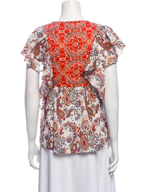 Rachel Zoe Floral Print V Neck Blouse Clothing Wrl54617 The Realreal