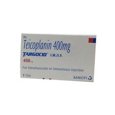 Targocid 400 Mg Teicoplanin Injection At Best Price In Mumbai