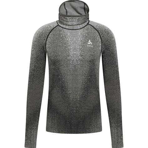 Odlo POW Blackcomb Long Sleeve Base Layer Top With Face Mask Men Black