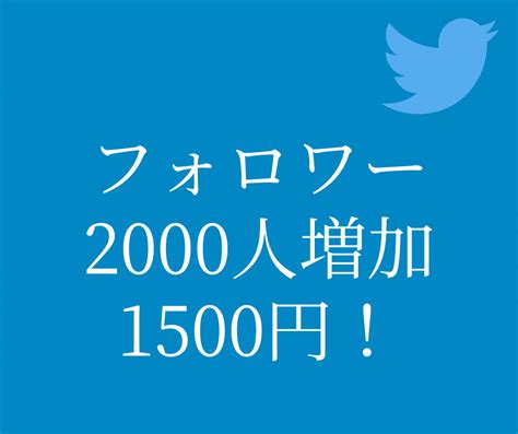 Twitterフォロワーを＋1 000人増やします Snsフォロワー獲得・宣伝・集客・拡散twitter Snsマーケティング ココナラ