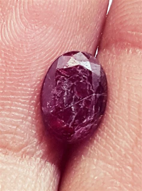 Natural Red Ruby Oval Shape Ct Certified Loose Gemstone With