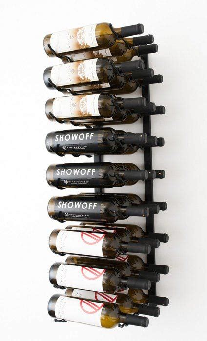 W Series 3 Wall Mounted Metal Wine Rack 9 To 27 Bottles VintageView