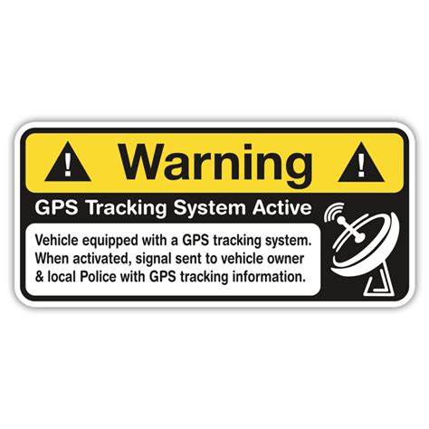 Sticker Warning Gps