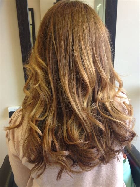 Soft Ambre Hair With Copper And Blonde Highlights
