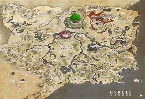 Breath of the Wild Hyrule Map Poster - Etsy