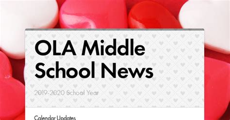 OLA Middle School News | Smore Newsletters for Education