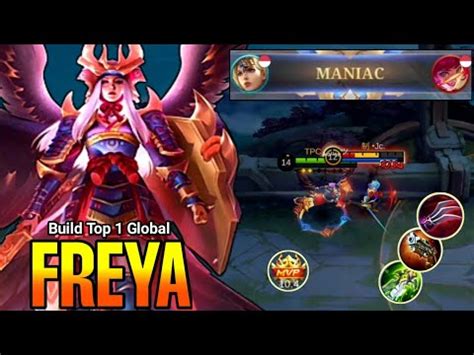 MANIAC FREYA EXP LANE EMBLEM BEST BUILD FREYA TERSAKIT TOP 1