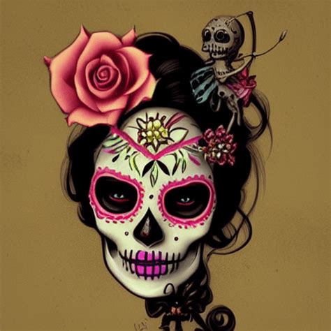 Imágenes Prediseñadas De Sugar Skull Greg Rutkowski · Creative Fabrica