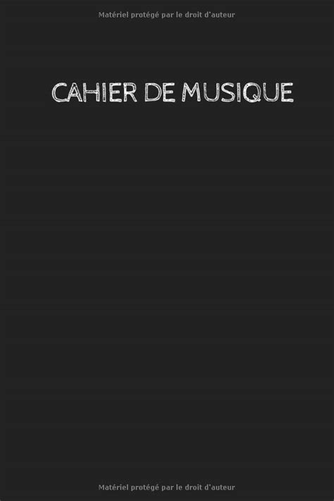 Cahier de musique Carnet de partitions Papier manuscrit 10 portées