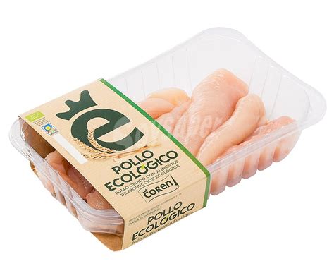 Coren Bandeja de pechuga de pollo ecológico fileteada 400 gramos