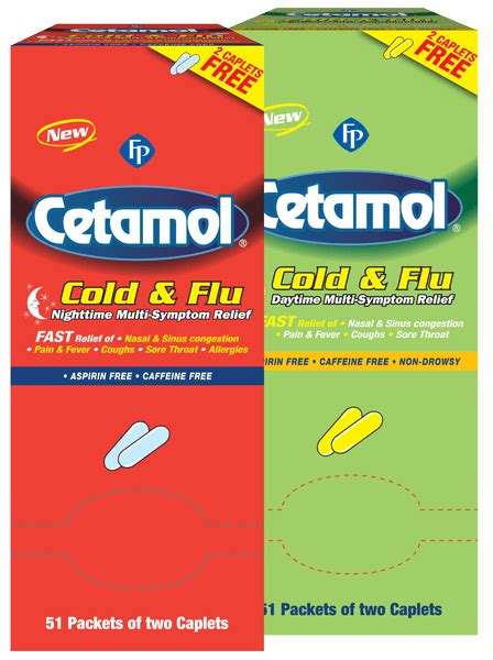 FP Cetamol Cold & Flu Daytime Multi-Symptom Caplets 20s – Phillips Pharmacy