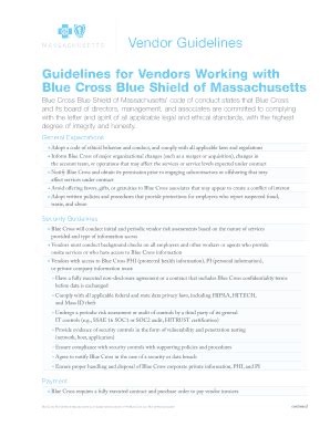 Fillable Online Guidelines For Vendors Working With Fax Email Print