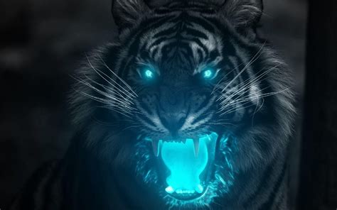 Cool Blue Tiger Wallpaper